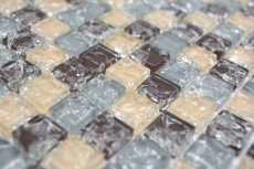 Hand-painted glass mosaic mosaic tile broken gray beige brown MOS92-1302_m