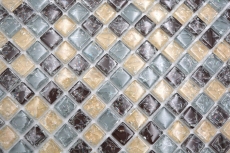 Hand-painted glass mosaic mosaic tile broken gray beige brown MOS92-1302_m