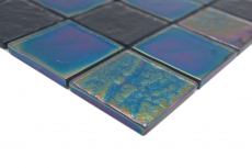 Hand-painted glass mosaic mosaic tile medio flip flop iridescent black multicolored MOS66-S65-48_m