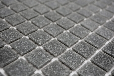 Hand sample glass mosaic pool mosaic floating mosaic gray basalt look dark gray MOS200-A09_m