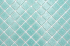 Hand-painted glass mosaic pool mosaic floating mosaic light turquoise green spots MOS200-A62_m
