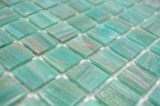 Hand-painted glass mosaic mosaic tile green turquoise copper iridescent MOS230-G65_m