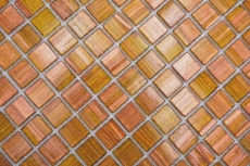 Hand-painted glass mosaic mosaic tile gold-brown copper MOS230-G34_m