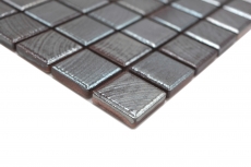 Ceramic mosaic tiles Jasba wenge-metallic glossy metal look kitchen wall bathroom tile shower wall / 10 mosaic mats