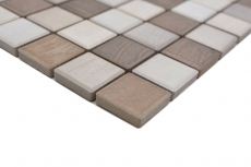 Jasba Senja Pure mosaic ceramic stoneware wood-mix matt wood look kitchen bathroom shower MOSJB05 1 mat