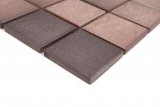 Jasba Village mosaic ceramic stoneware earth brown matt stone effect kitchen bathroom shower MOSJB546 1 mat