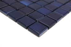 Jasba Agrob Buchtal Fresh mosaic ceramic stoneware deep blue mix glossy kitchen bathroom shower MOSJBF217 1 mat