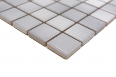 Jasba Agrob Buchtal Fresh mosaic ceramic stoneware silver gray mix glossy kitchen bathroom shower MOSJBF219 1 mat