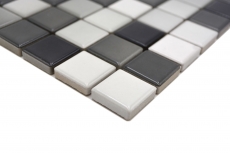 Jasba Agrob Buchtal Fresh mosaic ceramic stoneware white gray mix glossy kitchen bathroom shower MOSJBF221 1 mat