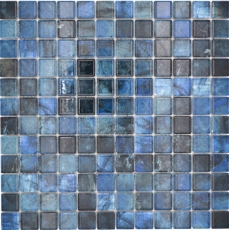 Jasba Agrob Buchtal Fresh Marble & More mosaic ceramic stoneware labradorite blue glossy marble look kitchen bathroom shower MOSJBMM20 1 mat
