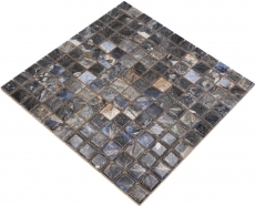 Jasba Agrob Buchtal Fresh Marble & More mosaic ceramic stoneware illusion dark glossy marble look kitchen bathroom shower MOSJBMM22 1 mat