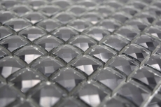 Glass mosaic QUADRAT CRYSTAL GLITTER BLACK MOS130-B824 1 mat