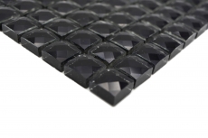 Glass mosaic QUADRAT CRYSTAL GLITTER BLACK MOS130-B824 1 mat