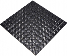 Glass mosaic QUADRAT CRYSTAL GLITTER BLACK MOS130-X826 1 mat