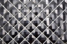 Glass mosaic QUADRAT CRYSTAL GLITTER BLACK MOS130-X826 1 mat