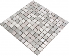 Ceramic mosaic tiles Jasba warm gray mix glossy n.a. Kitchen wall bathroom tile shower wall / 10 mosaic mats