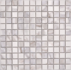 Ceramic mosaic tiles Jasba carrara look white glossy marble look kitchen wall bathroom tile shower wall / 10 mosaic mats