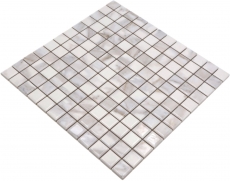 Ceramic mosaic tiles Jasba carrara look white glossy marble look kitchen wall bathroom tile shower wall / 10 mosaic mats