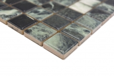 Ceramic mosaic tiles Jasba verde alpi glossy marble-look kitchen wall bathroom tile shower wall / 10 mosaic mats