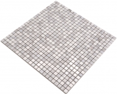 Ceramic mosaic tiles Jasba carrara look white glossy marble look kitchen wall bathroom tile shower wall / 10 mosaic mats