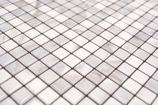 Ceramic mosaic tiles Jasba carrara look white glossy marble look kitchen wall bathroom tile shower wall / 10 mosaic mats