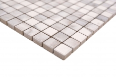 Ceramic mosaic tiles Jasba carrara look white glossy marble look kitchen wall bathroom tile shower wall / 10 mosaic mats