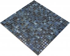 Ceramic mosaic tiles Jasba labradorite blue glossy marble look kitchen wall bathroom tile shower wall / 10 mosaic mats