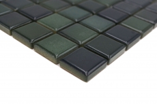 Hand pattern Jasba Agrob Buchtal Fresh mosaic ceramic stoneware forest green mix glossy kitchen bathroom shower MOSJBF216_m