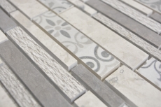 Composite marble/ceramic mix gray 3F mosaic tile wall tile backsplash kitchen bathroom MOS180-D0927G_f