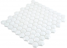 Glass mosaic hexagonal hexagon mosaic white 3D mosaic tiles wall tile backsplash kitchen bathroom MOS11-AR01
