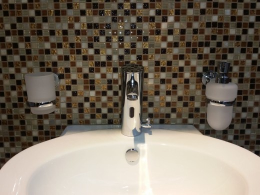 Glass mosaic natural stone mosaic tile beige brown cream ochre orange splashback kitchen - MOS92-1206