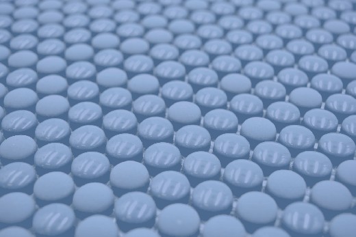 Hand pattern round enamel mix blue glossy/matt wall tile backsplash kitchen shower bathroom MOS140-0411_m