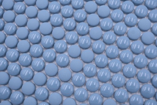 Hand pattern round enamel mix blue glossy/matt wall tile backsplash kitchen shower bathroom MOS140-0411_m