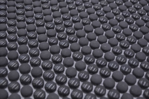 Hand pattern round enamel mix black glossy/matt wall tile backsplash kitchen shower bathroom MOS140-0311_m