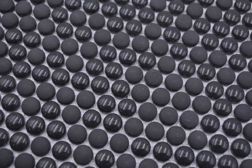 Hand pattern round enamel mix black glossy/matt wall tile backsplash kitchen shower bathroom MOS140-0311_m