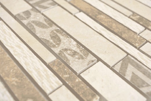 Hand sample composite marble/ceramic mix beige 3F wall tile backsplash kitchen shower bathroom MOS180-B0327B_m