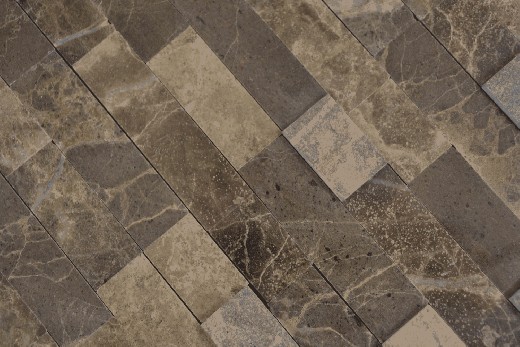 Hand sample composite natural stone Emperador wall tile backsplash MOS200-M52_m