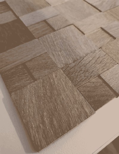 Hand sample combination Woodland Oak Wood gray blue light 3D wall tile mirror MOS170-22G_m
