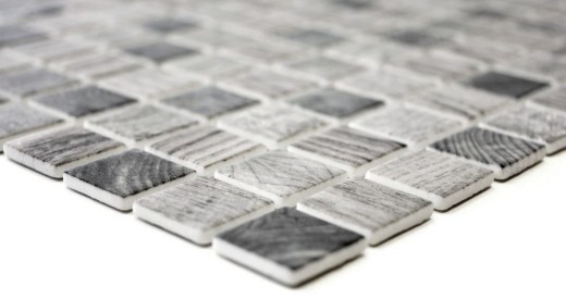 Hand sample mosaic tile ECO Recycling GLAS ECO wood texture light gray MOS63-312_m