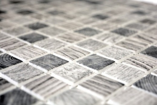 Hand sample mosaic tile ECO Recycling GLAS ECO wood texture light gray MOS63-312_m