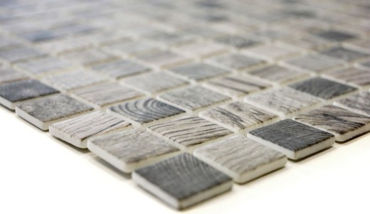 Hand sample mosaic tile ECO Recycling GLAS ECO wood texture gray beige MOS63-324_m