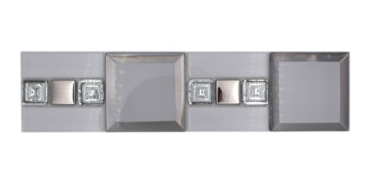 Mosaic border glass mosaic white silver modern - MOS88-S98