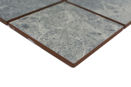 Ceramic mosaic tile gray-green matt stone look Piastrella MOS22-BH395_f | 10 mosaic mats