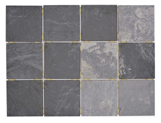 Ceramic mosaic tile Grey Anthracite Black Matt Stone effect Piastrella MOS22-BH493_f | 10 mosaic mats