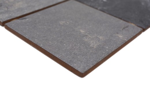 Ceramic mosaic tile Grey Anthracite Black Matt Stone effect Piastrella MOS22-BH493_f | 10 mosaic mats