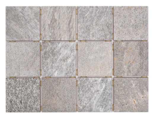 Ceramic mosaic tile Cream Grey Anthracite Matt Stone effect Piastrella MOS22-BH957_f | 10 mosaic mats