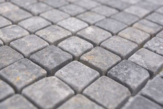 Marble mosaic Light gray Grey Anthracite Natural stone Antique MOS36-TN23_f
