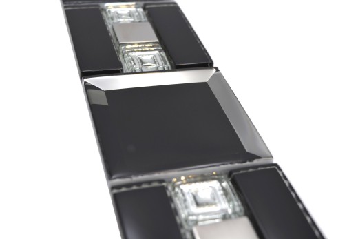 Mosaic border glass mosaic black silver modern - MOS88-S89_f