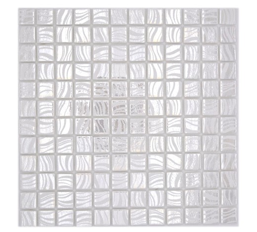 Mosaic tile pool mosaic swimming pool mosaic white cream silver gloss metallic shower wall SPAIN - MOS220-78252U_f