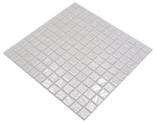 Mosaic tile pool mosaic swimming pool mosaic white cream silver gloss metallic shower wall SPAIN - MOS220-78252U_f
